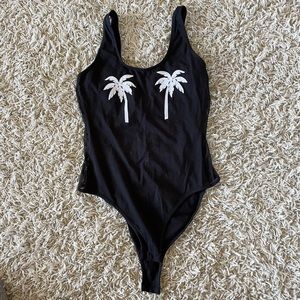 Palm tree body suit